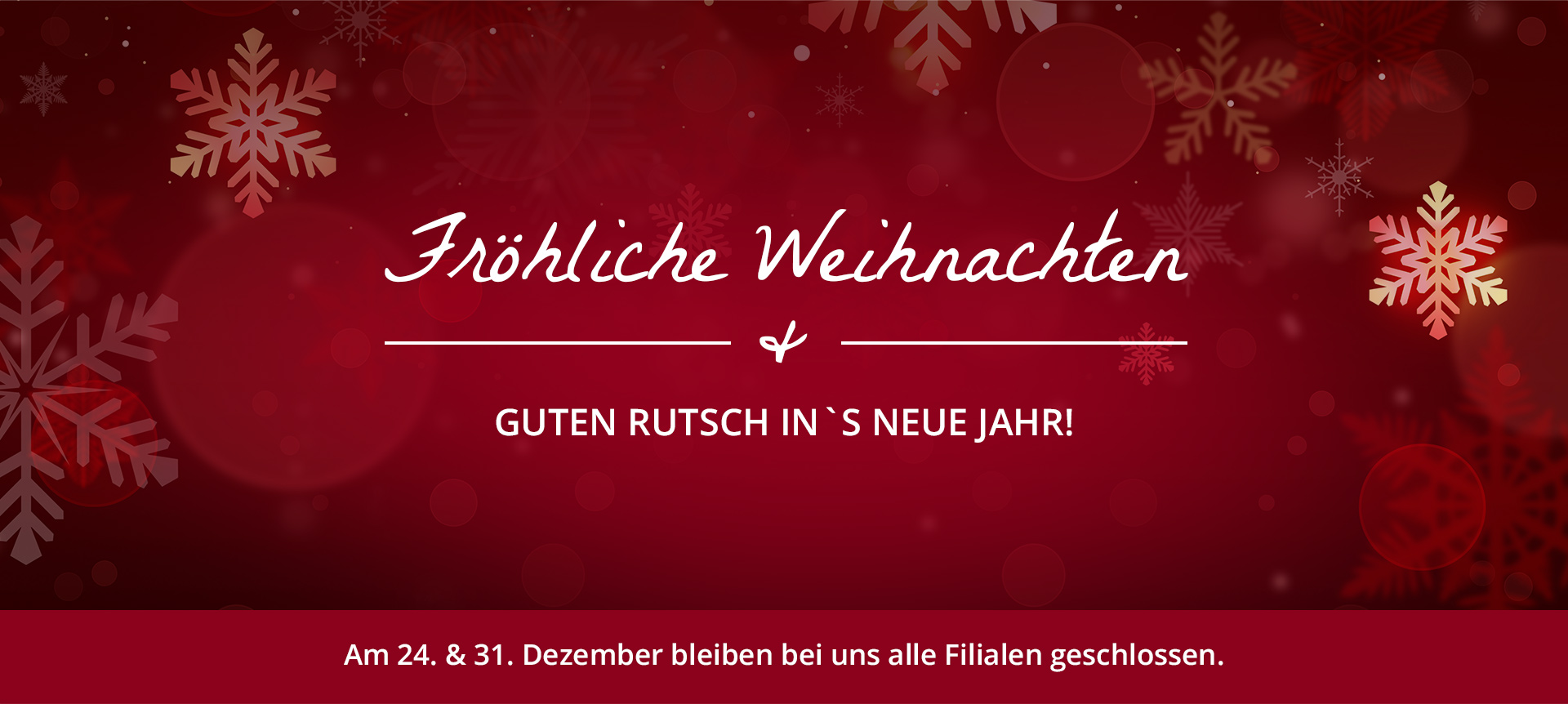 Frohe Weihnachten und guten Rutsch ins neue Jahr