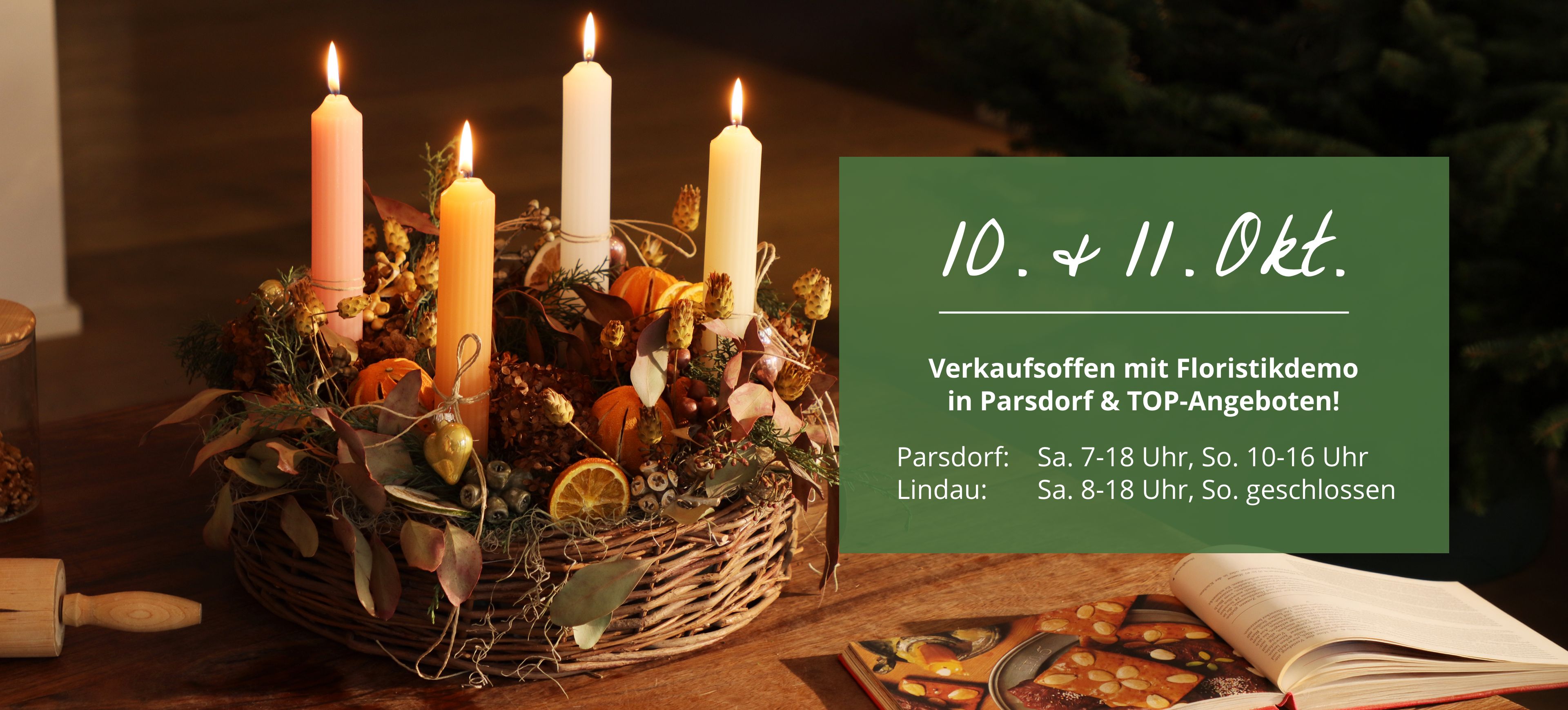 Verkaufsoffenes Wochenende am 10. und 11. Oktober in Parsdorf und Lindau!