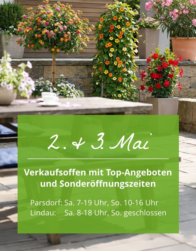 Verkaufsoffenes Wochenende am 2. und 3. Mai in Parsdorf und Lindau