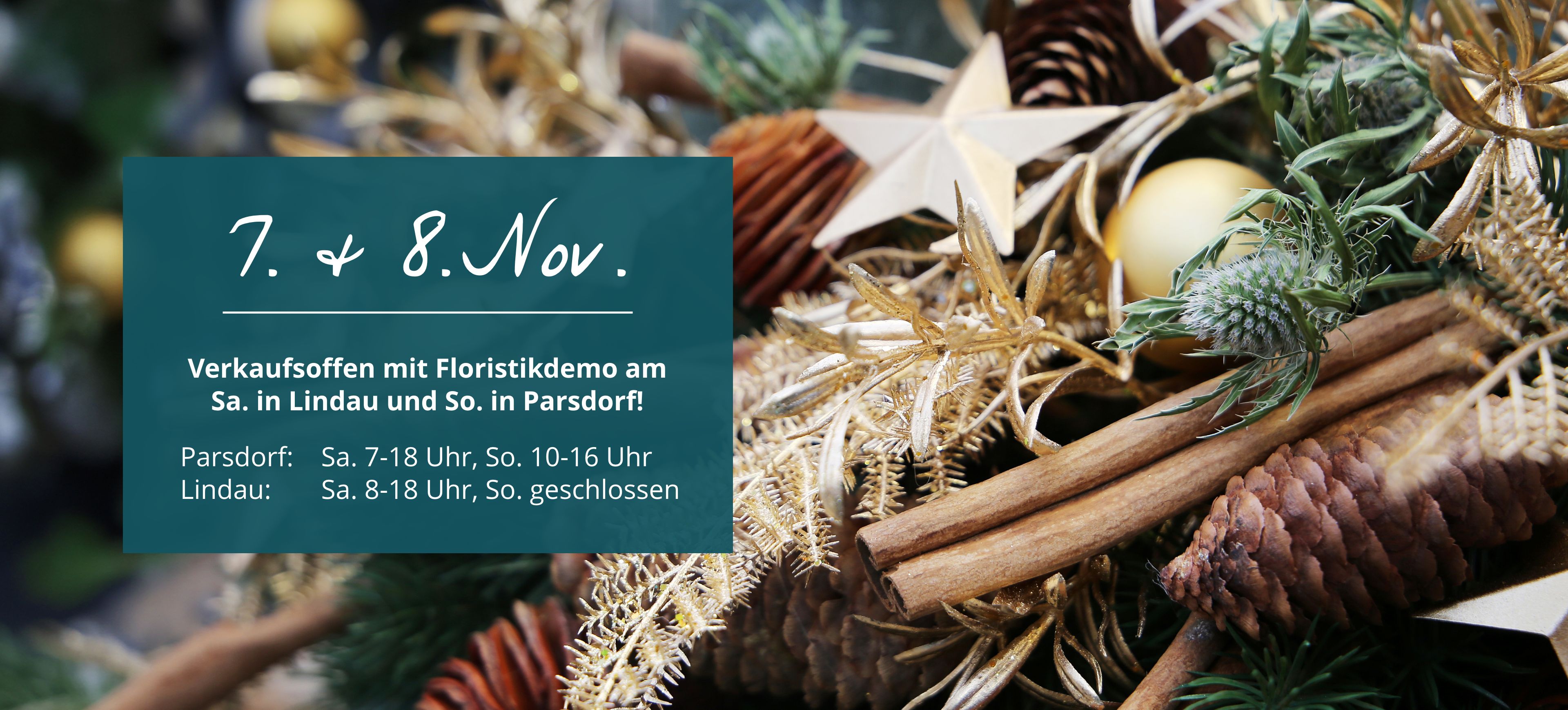 Verkaufsoffenes Wochenende am 7. und 8. November in Parsdorf und Lindau!