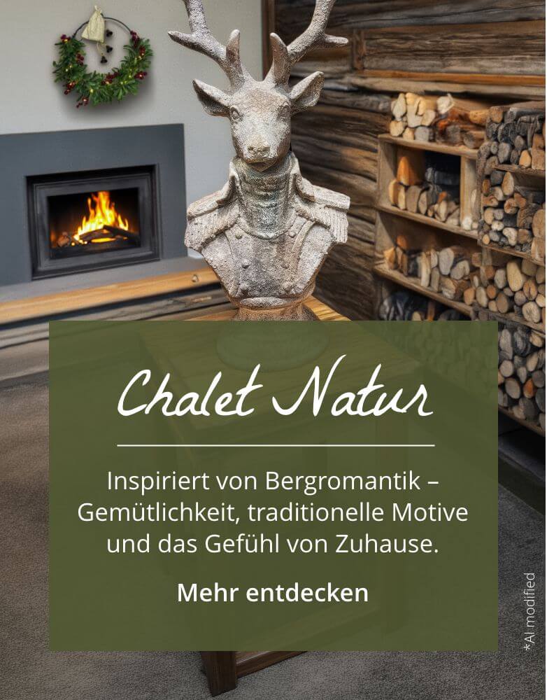Chalet Natur verkörpert winterliche Gemütlichkeit, traditionelle Motive und das Gefühl von Zuhause.