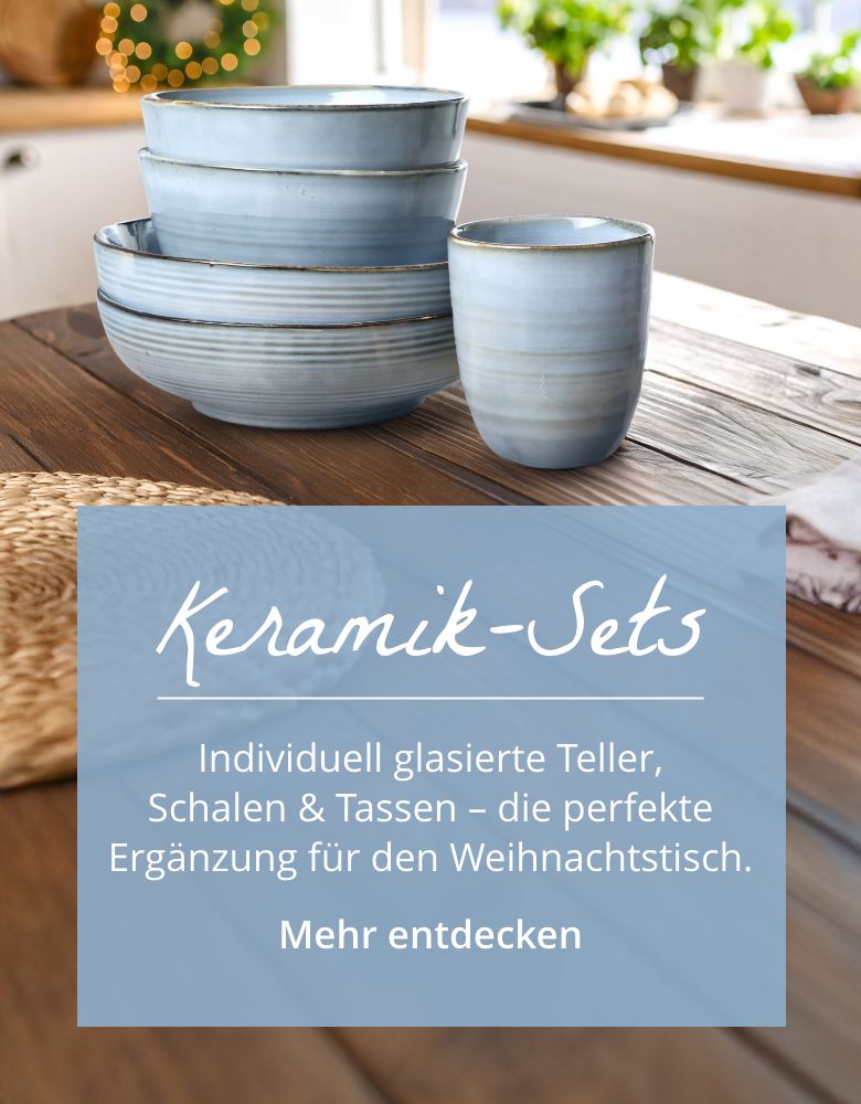 Geschirr-Sets – Individuell glasierte Teller, Tassen, Schalen