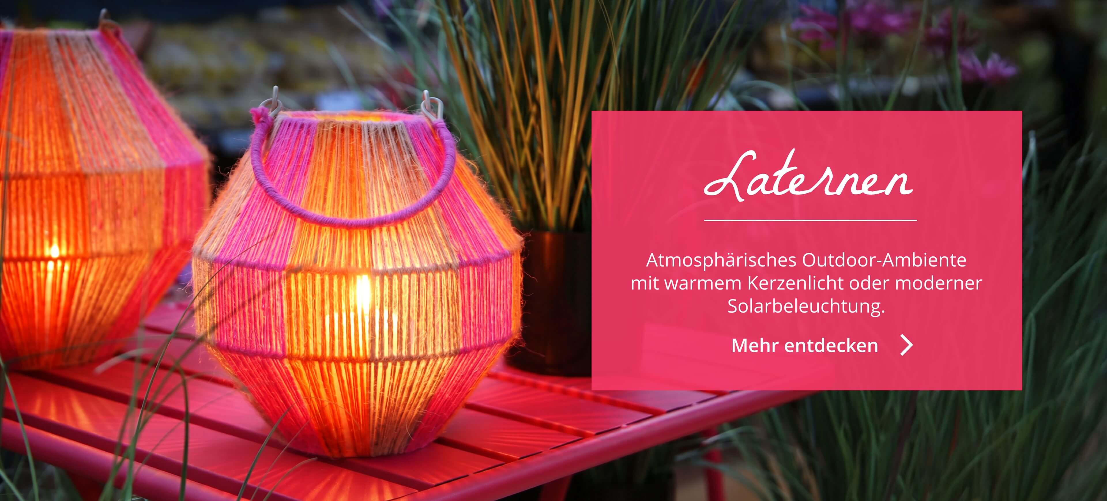 Laternen mit Solarleuchten