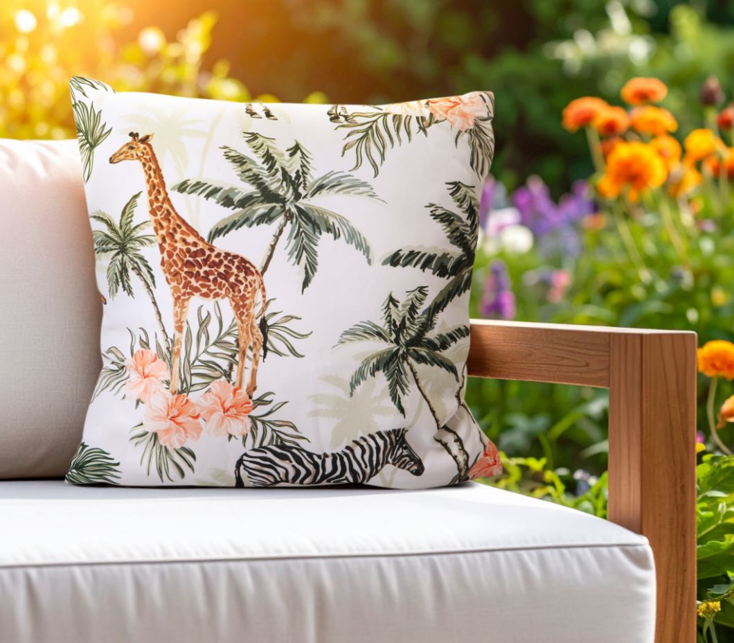 Dekorative Kissen für überdachte Outdoor-Lounges, Gartenmöbel oder Sitzecken im Freien.