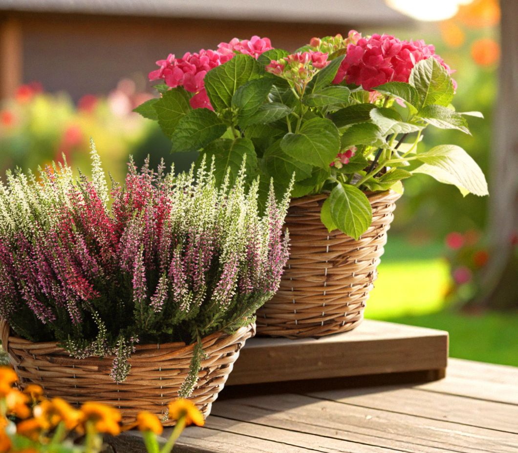 Bepflanzbare Weidenkörbe für Garten, Terrasse und Balkon – natürlich im Look, handgeflochten und dekorativ.