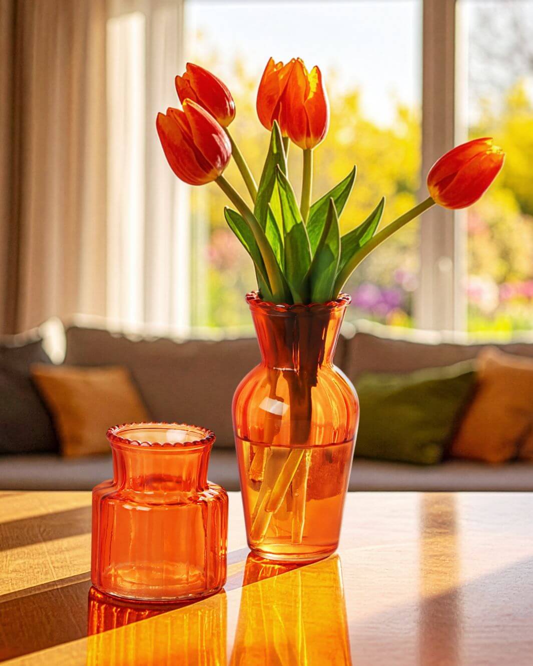 Ob als Einzelstück oder im Ensemble, unsere farbigen Glasvasen in frischen Frühlingsfarben sorgen für ein lebendig, fröhliches Ambiente.